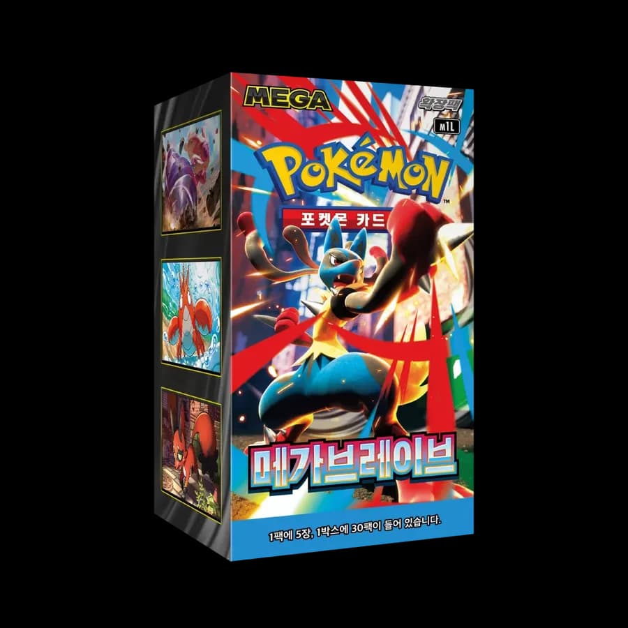 Pokémon TCG Korean Mega Brave M1L Booster Box 30 Packs